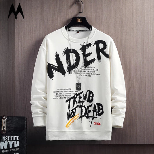 Mens Printed Sweatshirt MPRIN116 - White